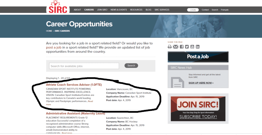 Using Job Descriptions to Know What a Career in Sport Management Requires In Canada