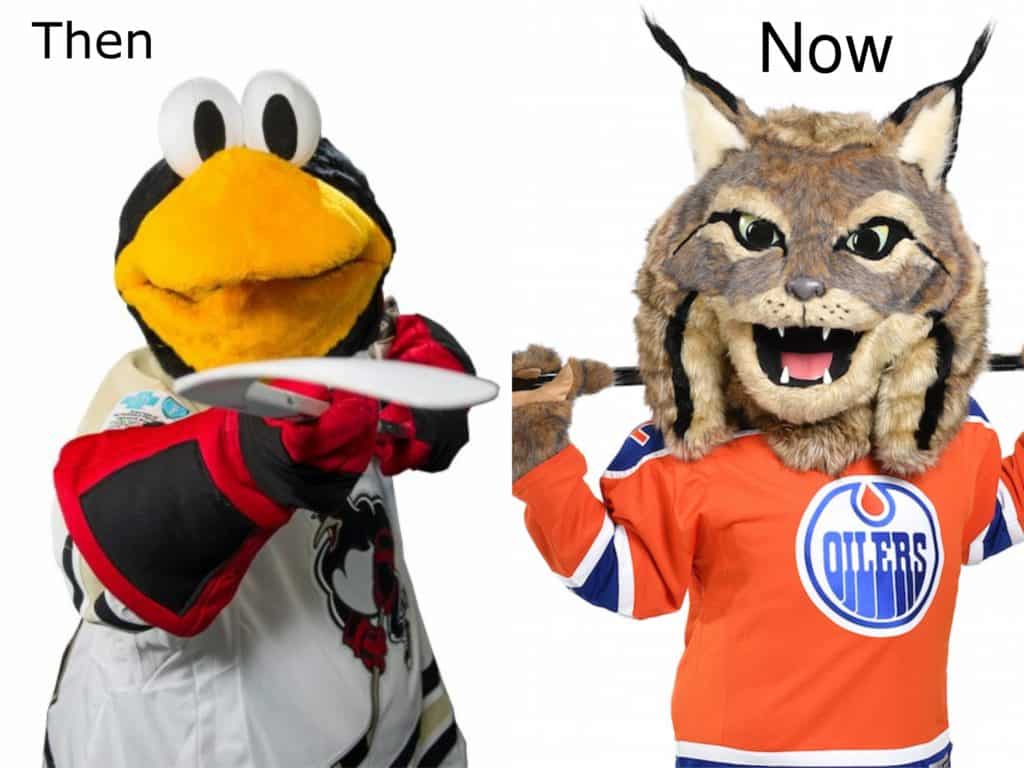 Behind the Oilers Mascot "Hunter the Lynx" is Chad Spencer ...