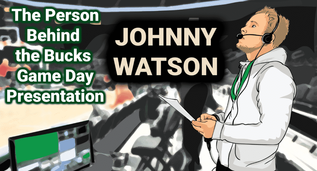 Bucks game day operations person in change is Johnny Watson - he is responsible for using Kawhi Leonard's laugh and the Barney song during player introductions when the Raptors visit