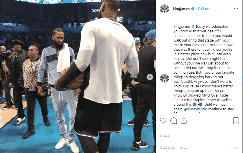 Lebron James pays respect to musicians