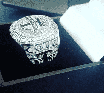Stadium Operations Coordinator Stéphane Côté Championship Ring with the Toronto FC Prior to Joining the Blue Jays