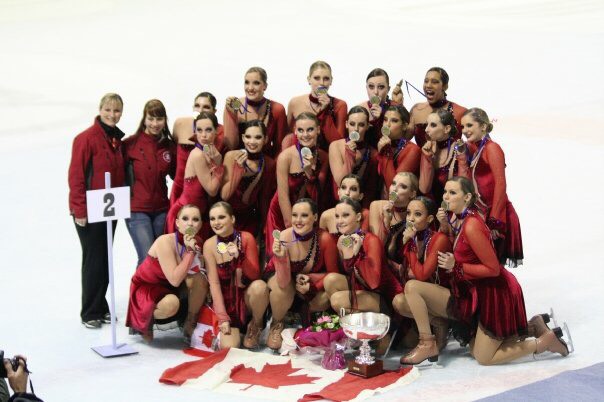 Michelle Biskup was a member of Canadian synchronized skate team