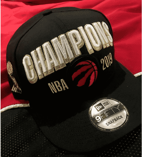 Examples of revenue in sports using the Raptors New Era Men's Snapback Championship hat