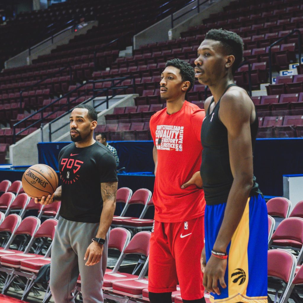 Justin Alliman with Malcolm Miller & Chris Boucher