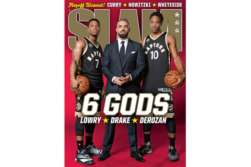 Raptors OVO on the cover of SLAM Magazine featured Drake and Toronto Raptors All-Stars Kyle Lowry & DeMar DeRozan on the 198th issue which released on March 30, 2016. 