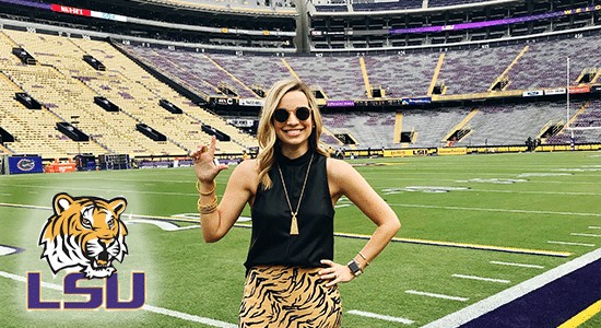LSU Alumni Emily Dixon Has Two Roles Within LSU’s Football Program, One Of Which She Created For Herself!