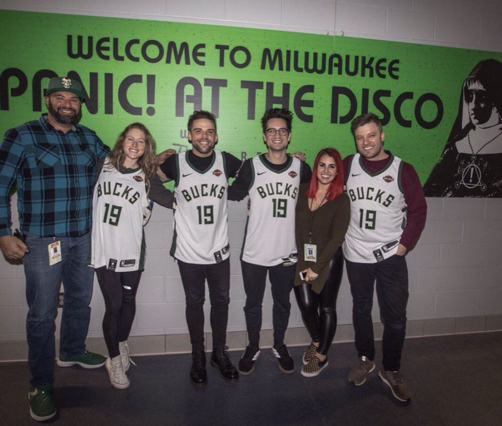 Gracie Pugliese at the Panic at the Disco, Milwaukee Bucks concert.