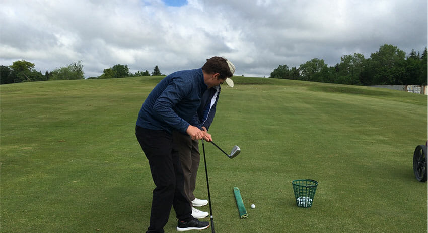 What are the three most important fundamentals you emphasize while teaching the game of golf to others?