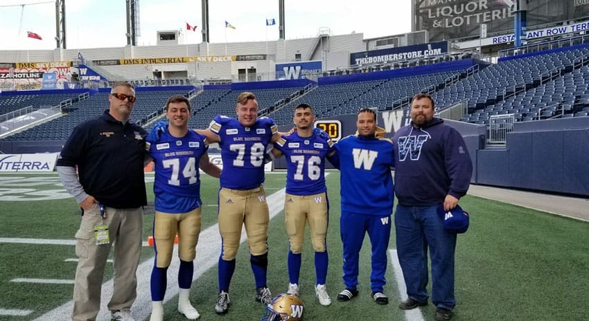 How do you carry your passion for helping community with your current day work with the Winnipeg Blue Bomber Alumni Board of Directors?