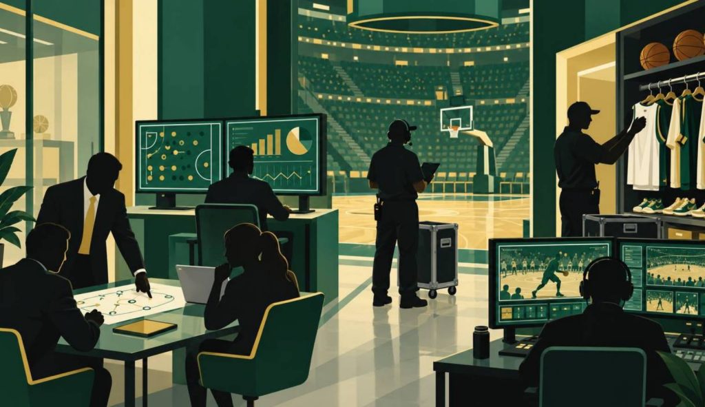 Behind-the-scenes NBA basketball operations and business roles