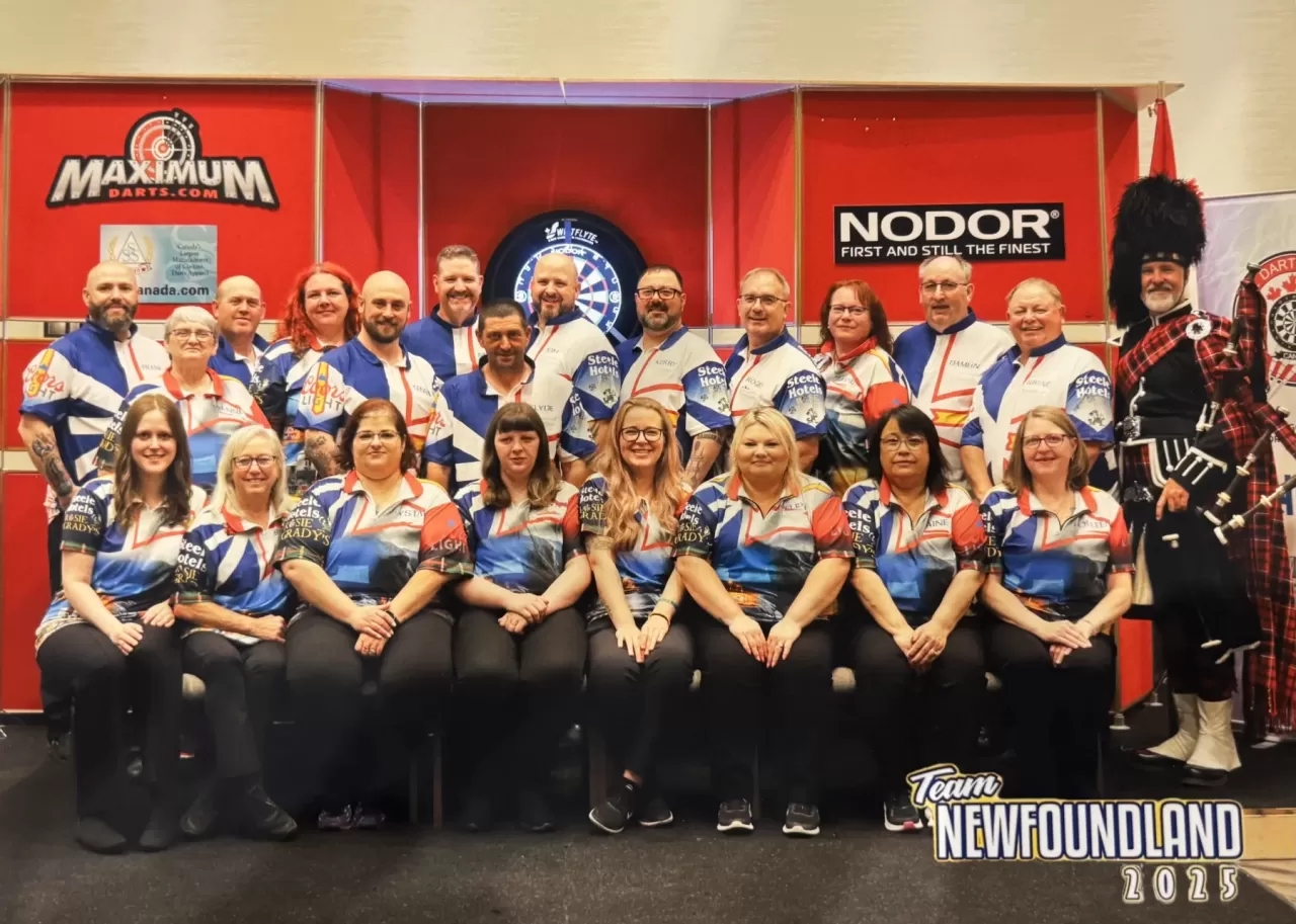Team NL photograph featured on the official Darts Newfoundland homepage.