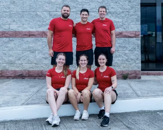 Canadian racquetball players in a team photograph.