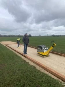 Cricket ground construction work