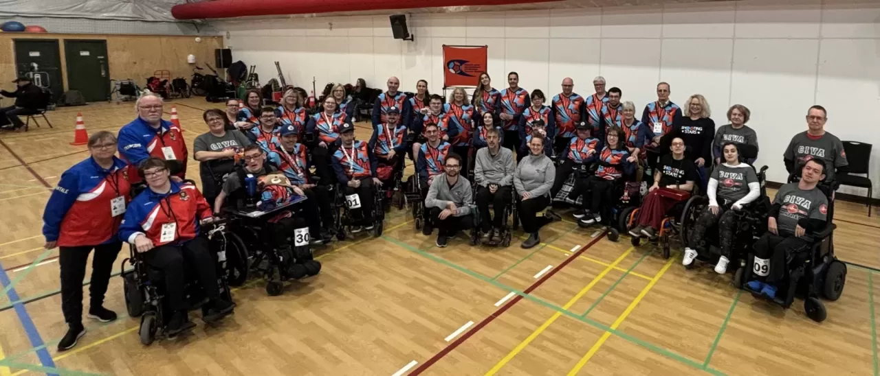 Québec’s boccia team featured in AQSPC’s 2025 homepage carousel.