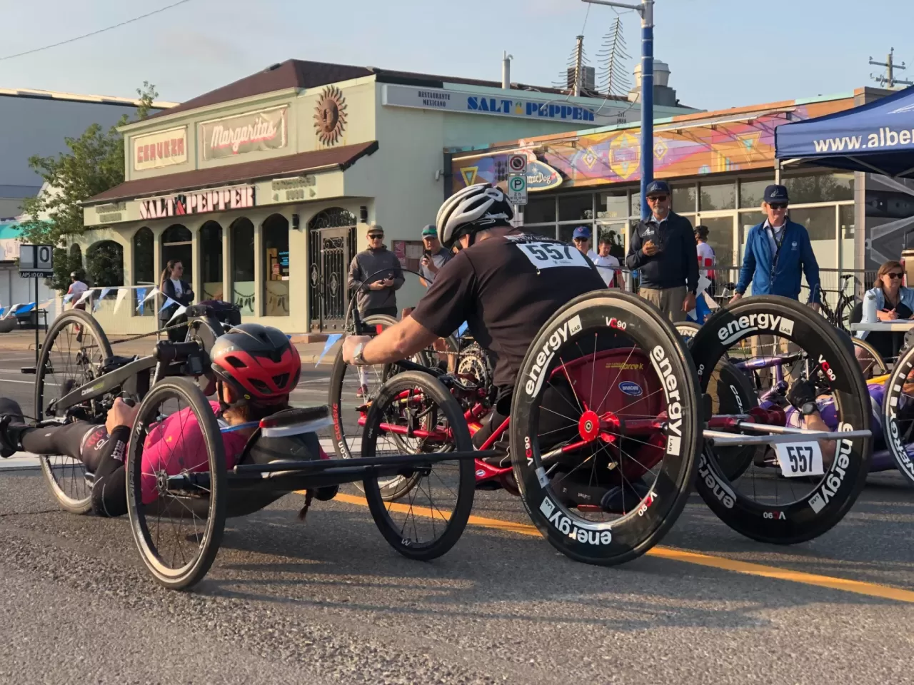 Para cycling participants at an event