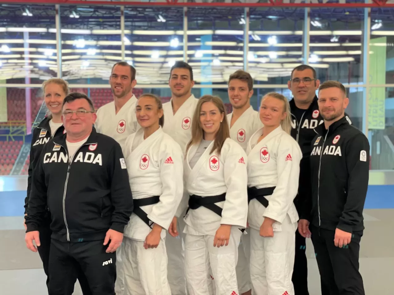 Canadian judo delegation pictured during team travel.