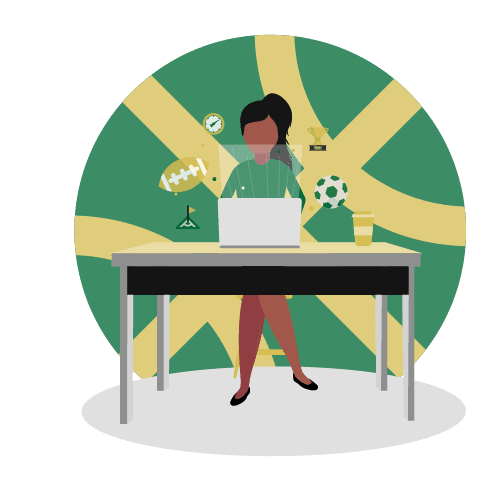 Sport-focused candidate profile illustration